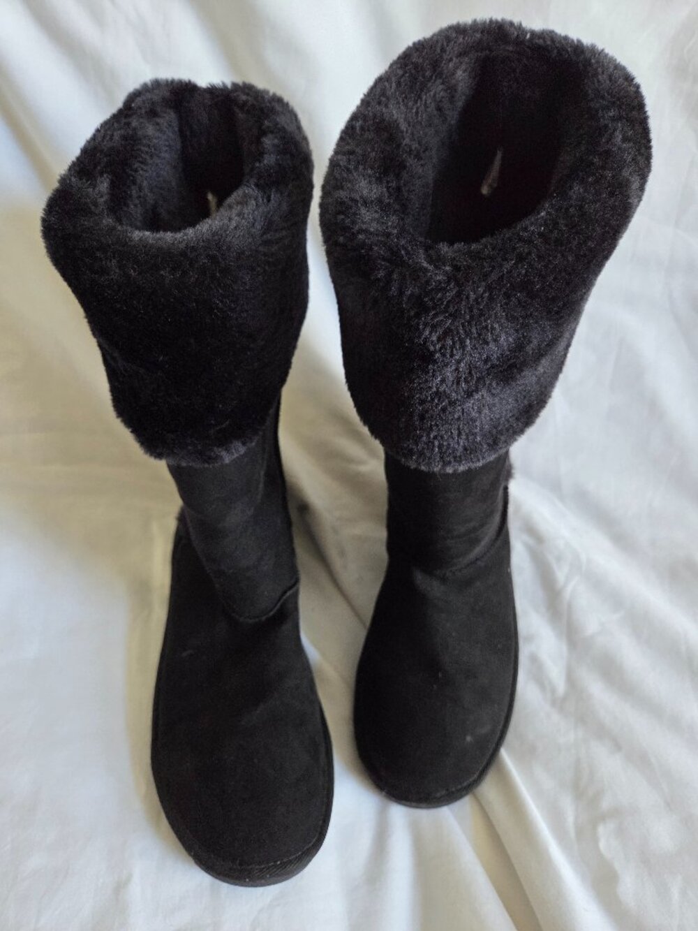 EUC Arizona Women's Black Fur-Lined Susie Boots SIZE 10